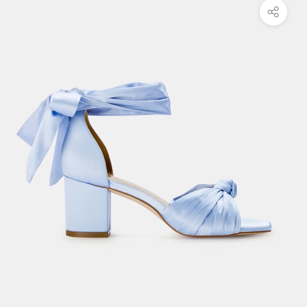 Forever Soles Blue Satin Shoes US6/EU37